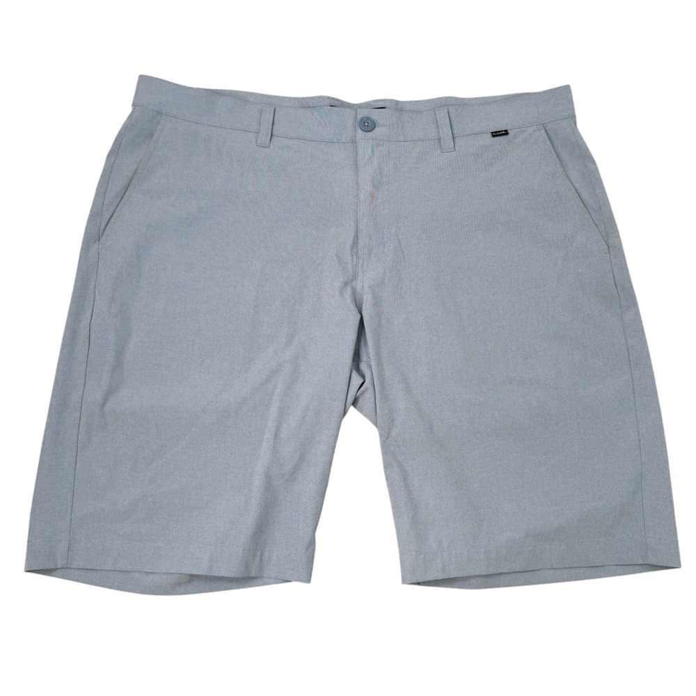 TravisMathew Mens Heathered Blue Beck Golf Performance Shorts Size 40 Stretch - Picture 1 of 11